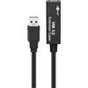 Goobay 95727 Cavo di prolunga USB 3.0 attivo, 5 m, nero, 5 m - USB 3.0 maschio (tipo A) > USB 3.0 femmina (tipo A)