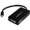StarTech.com MDP2DPDVHD cavo e adattatore video 0,15 m DisplayPort + DVI-D + HDMI Nero