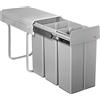 Wesco Cestino da incasso WESCO 3x10ltr. 38,5cm grigio alluminio