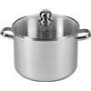 Karl Krueger KARL KRÜGER casseruola grande con coperchio in vetro 12 litri Ø28cm acciaio inox
