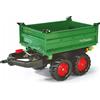 Rolly Toys Mega Trailer verde 2 assi rimorchio per trattori
