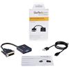 StarTech.com Cavo adattatore/convertitore video attivo da DVI-D a VGA - Convertitore da DVI a VGA da maschio a femmina - 1920x1200 - 1080p - Adattatore video - DVI-D, Micro USB tipo B (solo alimentazione) a HD-15 (VGA) (W) - 24,8 m - Attivo, supporto …