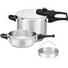 ELO Praktika XL Set di pentole a pressione 5 pezzi, 6+3 l ELO 99285