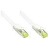 Good Connections Cavo patch RJ45 con cavo grezzo Cat.7 e protezione naso a scatto (RNS®), S/FTP, PiMF, senza alogeni, 600MHz, OFC, bianco, 20m, Good Co