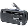 Muse MH07DS radio portatile a ricezione mondiale con alimentazione a celle solari e manovella