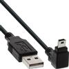 InLine® 34215 Cavo USB 2.0 mini, da spina A a spina mini-B (5 pin) angolato di 90°, nero, 1,5 m