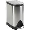 simplehuman Cestino a pedale a farfalla da 30 litri, acciaio inox spazzolato antimpronta - 8,2x8,2x31,2 cm; CW1824