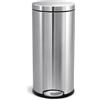 simplehuman Cestino rotondo a pedale da 30 litri, acciaio inox spazzolato antimpronta - 6,1x6,1x35,8 cm; CW1810