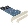 Delock Scheda PCI Express DeLOCK > 2 x M.2 NGFF interni - Speicher-Controller - USB2.0 / Scheda M.2 / SATA 6Gb/s Profilo basso - 6G