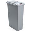 Rubbermaid Slim Jim 9W15, 87,1 litri, rettangolare, grigio, con apertura manuale, 279 mm, 508 mm