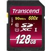 Transcend serie Ultimate - Scheda di memoria flash - 128 GB - UHS Classe 1 / Classe 10 - 600x - SDXC UHS-I