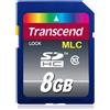 Transcend 8GB SDHC Classe 10, 8 GB, SDHC, Classe 10, 20 MB/s, 10 MB/s