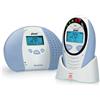 Alecto DBX-88 ECO - Baby monitor DECT con modalità ECO completa e display, bianco/blu