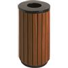 V-Part - Contenitore per rifiuti da esterno 40 litri - Acciaio - Effetto legno, nero
