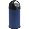 V-Part - Abfallbehälter mit Druckdeckel 40 Liter - Steel Plastic - Blau, Schwarz
