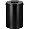 V-Part - Feuerlöschender Papierkorb 30 Liter - Steel - Schwarz