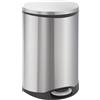Eko-Europe EKO - Cestino a pedale Shell Bin 50 litri - Acciaio inox Plastica - Acciaio inox opaco