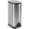 simplehuman Cestino a pedale Butterfly da 45 litri, acciaio inossidabile spazzolato anti-impronta - 11x11x31,5 cm; CW1897