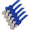 Shiverpeaks Cavo patch RJ45 con cavo CAT 7 grezzo PIMF blu 5m