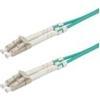 ROLINE Cavo in fibra ottica ROLINE 50/125µm OM3, LC/LC, connettore a bassa perdita, turchese, 0,5 m