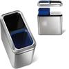 simplehuman Cestino per rifiuti Slim Open Recycler, 2x 10 litri - Simplehuman