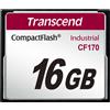 Transcend CF170 Industrial - Scheda di memoria flash - 16 GB - 170x - CompactFlash