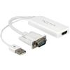 Delock Adattatore VGA DELOCK Sub15 + USB -> HDMI St/St/Bu