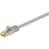 Goobay 91675 Cavo patch RJ45 CAT 6A S/FTP (PiMF), 500 MHz con cavo CAT 7 grezzo, grigio, 30 m - LSZH senza alogeni, rame, spina RJ45 (CAT 6A)