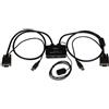 StarTech.com Cavo switch KVM VGA USB a 2 porte - Switch KVM VGA alimentato via USB con commutazione remota - Switch KVM - 2 porte KVM - 1 utente locale - Desktop