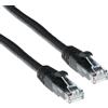 ACT Cavo patch U/UTP CAT6A nero da 15 metri, senza strappi, con connettori RJ45
