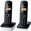 Panasonic Telefono cordless duo dect nero Panasonic KXTG1612FRW