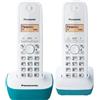 Panasonic Telefono cordless Panasonic KX-TG1612, ID chiamante, 15 ore di conversazione, 7 giorni di standby, DECT