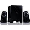 Logitech Z313 980-000413 Sistema di altoparlanti per PC, 2 altoparlanti attivi, subwoofer, 25 watt RMS, uscita per cuffie, telecomando a filo