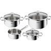 Tefal Set di pentole Tefal Duetto -3 pentole 16 (1,3 l) + 20 (2,7 l) + 24 (4,7 l) cm con coperchio in vetro e casseruola Ø 16 cm (1,3 l)