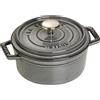 STAUB - Cocotte con coperchio - 12 cm - 400 ml - rotonda - grigio grafite