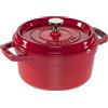 STAUB - Cocotte con coperchio - 20 cm - 2,2 L - rotonda - Rosso ciliegia