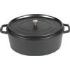 STAUB La Cocotte Cocotte 41 cm, oval, Schwarz, Gusseisen 156022 3272341041258