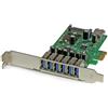 StarTech.com Scheda PCI Express USB 3.0 a 7 porte - Scheda di interfaccia PCIe USB 3.0 (Super Speed) / Controller 6 x esterno e 1 x interno - Adattatore USB - PCIe 2.0 - USB, USB 2.0, USB 3.0 - per P/N: ST1030USBM, ST7300USBME