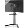 VCM Supporto TV con pavimento intermedio 26-70 pollici | VESA fino a max 600x400 | Supporto TV in alluminio | Supporto TV Dimensioni circa. H. 125 x W. 90 x D. 72 cm | Stand Stadino Mini TV