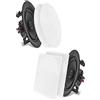 Pyle Altoparlante da incasso a soffitto Pyle, altoparlante da soffitto da 16,5 cm Bluetooth, tweeter, woofer piatto, altoparlante da parete a 2 vie da 200 W, altoparlante da soffitto per ufficio