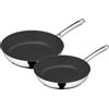 WMF Set di 2 padelle WMF da 24 e 28 cm Cromargan