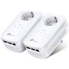 TP-LINK AV1200 Gigabit Powerline Adapter KIT con presa anteriore e 3 porte LAN (TL-PA8030P KIT)