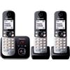 Panasonic Telefono cordless trio dect con segreteria telefonica nero/argento Panasonic KXTG6823FRB