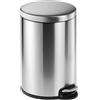 DURABLE Cestino cilindrico con pedale in acciaio inossidabile 20L , Argento, 340223