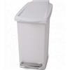 simplehuman Secchio con pedale da 10 litri, plastica bianca - 8,6x8,6x68,1 cm; CW1332