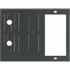 Kramer Electronics Piastra di inserimento Kramer tbus-1a con spazio per 2 alimentatori 220vac, 2 pressacavi, 4 piastre a parete