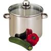 BAUMALU Stainless steel catering bowl + glass lid - 26 cm