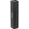InLine Hub InLine® 35395C USB 3.0, 10 porte, alloggiamento in alluminio, nero, con alimentatore da 4A