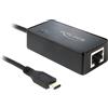 DeLock - Netzwerkadapter - USB 3,1 - Gigabit Ethernet - Schwarz (62642)