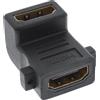 InLine Adattatore HDMI InLine® per installazione con filettatura, presa/presa HDMI A, angolata